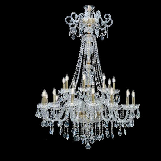 European style glass candle crystal chandelier