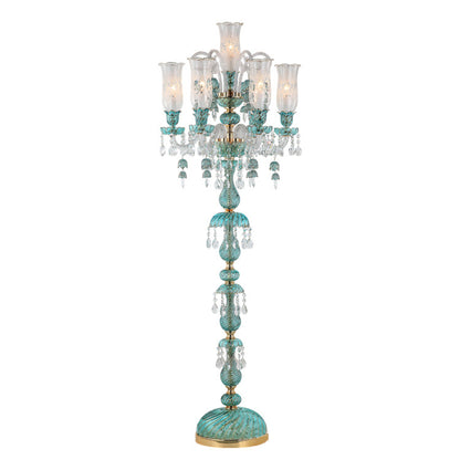 European candle crystal floor lamp