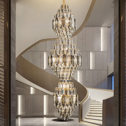 Staircase lights, crystal chandeliers, glass chandeliers, custom hotel lighting, living room lights, lobby chandeliers