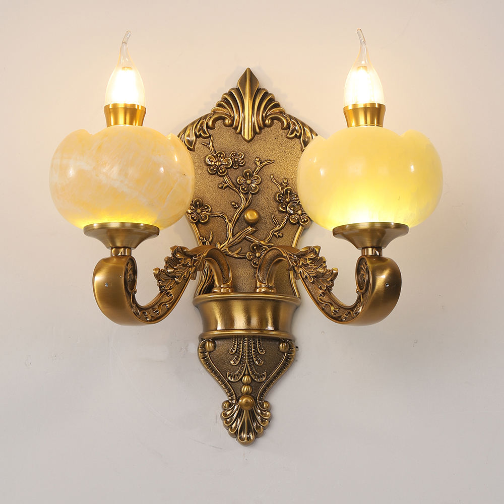303European jade crystal wall lamp