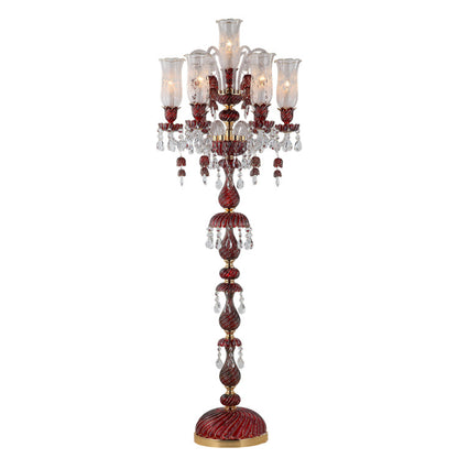 European candle crystal floor lamp