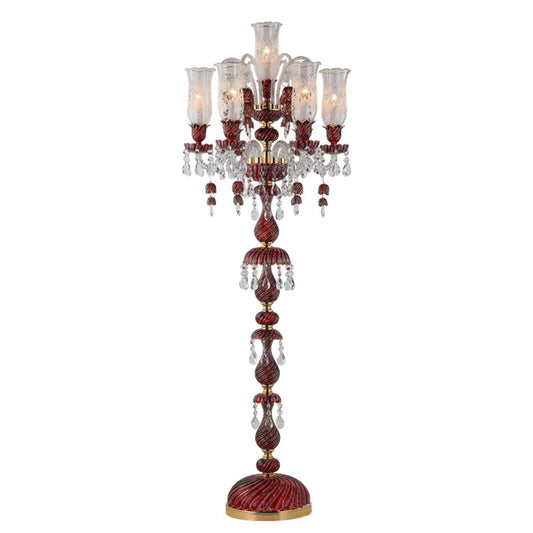 European candle crystal floor lamp