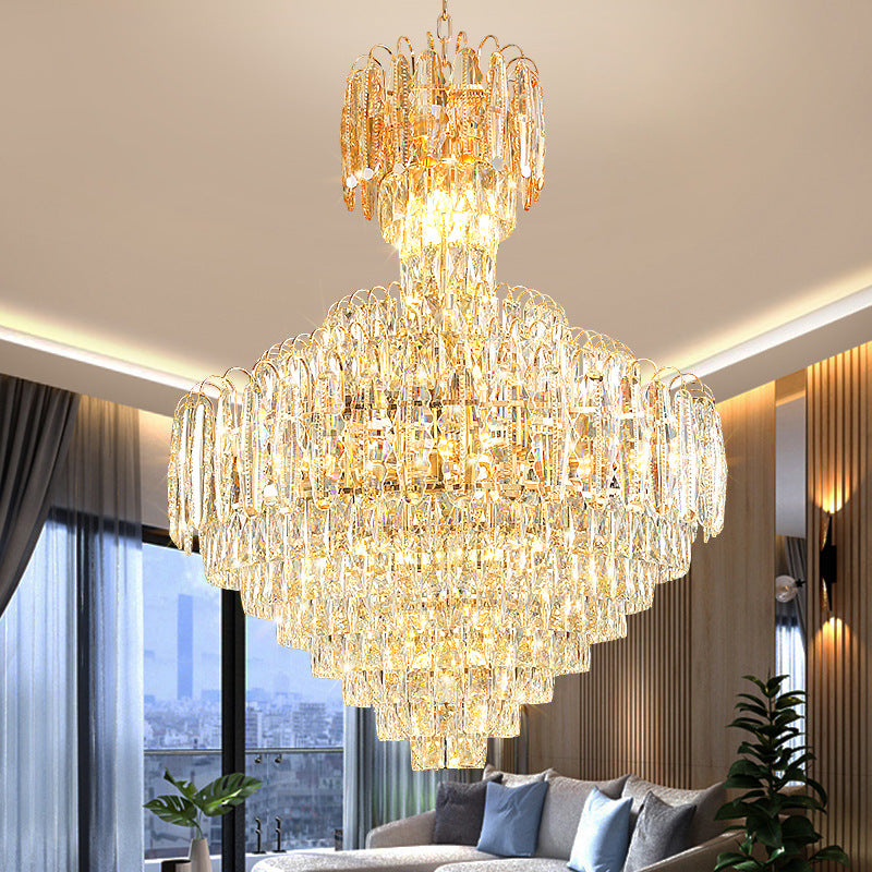 Crystal pendant light European luxury pendant light Living room Villa