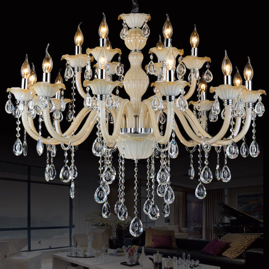 8093European style candle crystal chandelier living room lamp crystal lamp