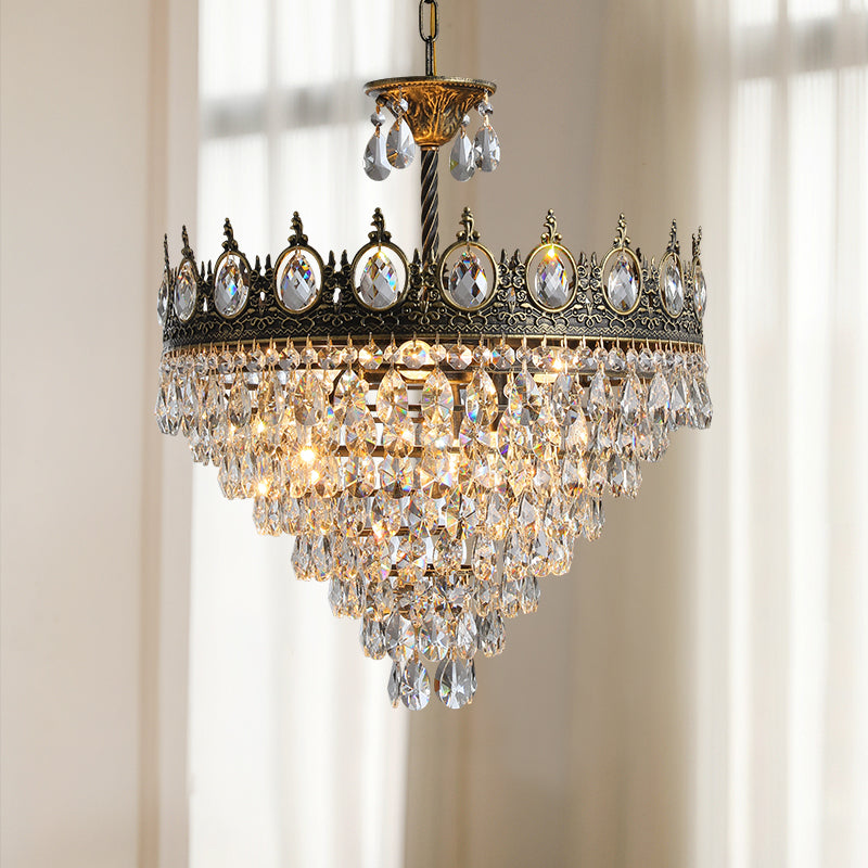 Wrought iron crystal chandelier, dining room light, hallway light, living room light, coffee shop light