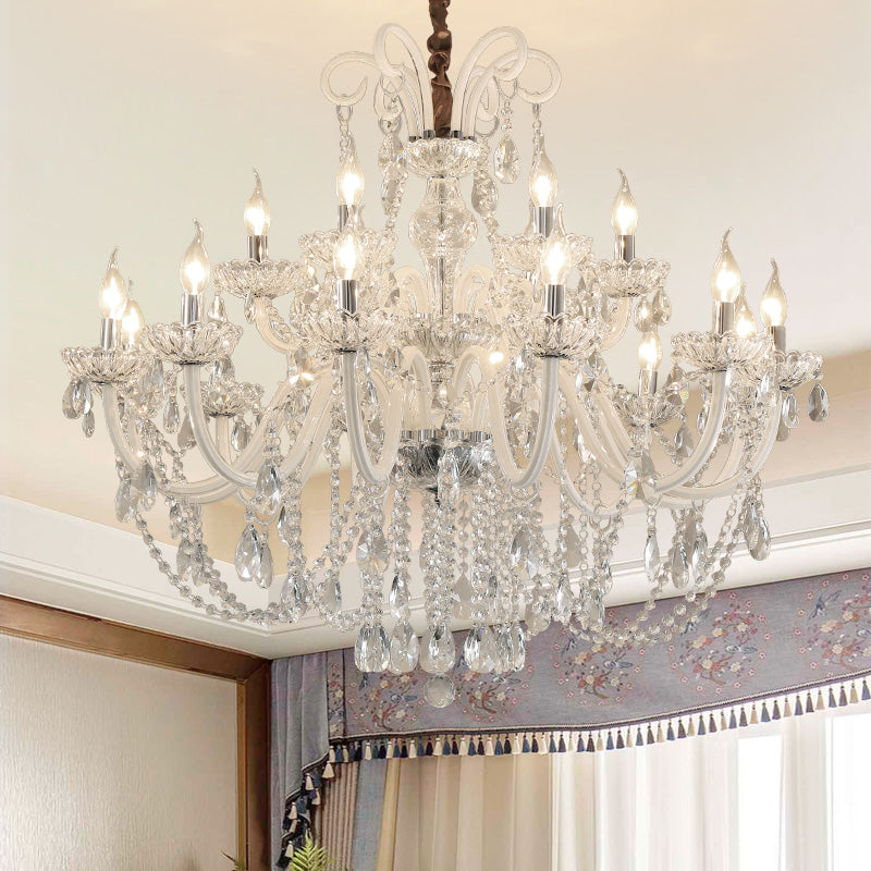 European candle crystal chandelier