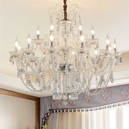 European candle crystal chandelier
