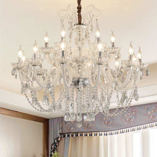 European candle crystal chandelier