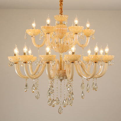 European candle crystal chandelier