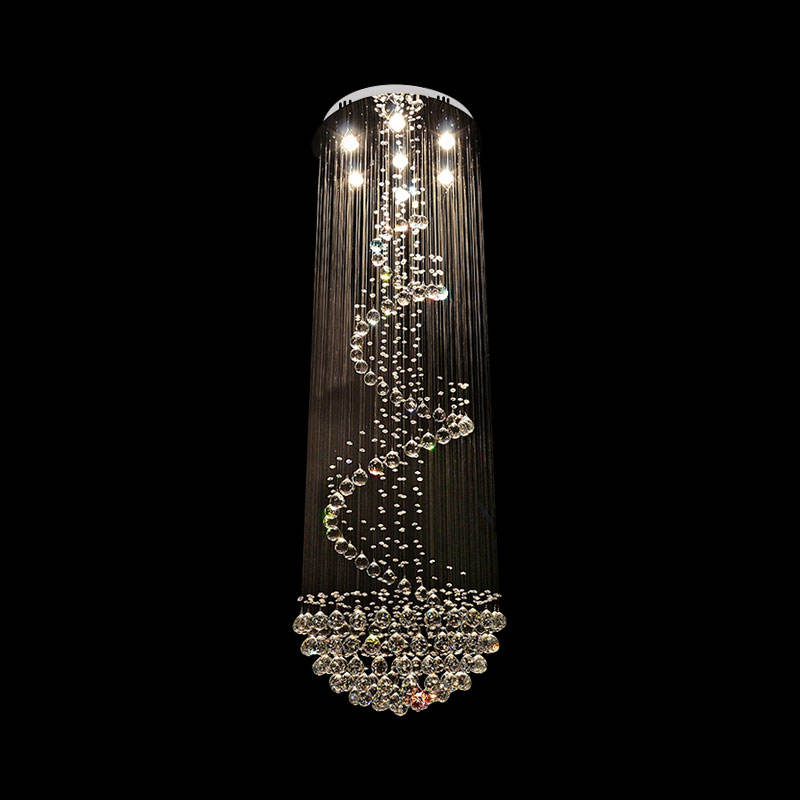 6057Modern simple light luxury golden crystal ceiling lamp