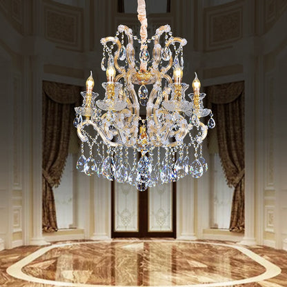 European candle crystal chandelier