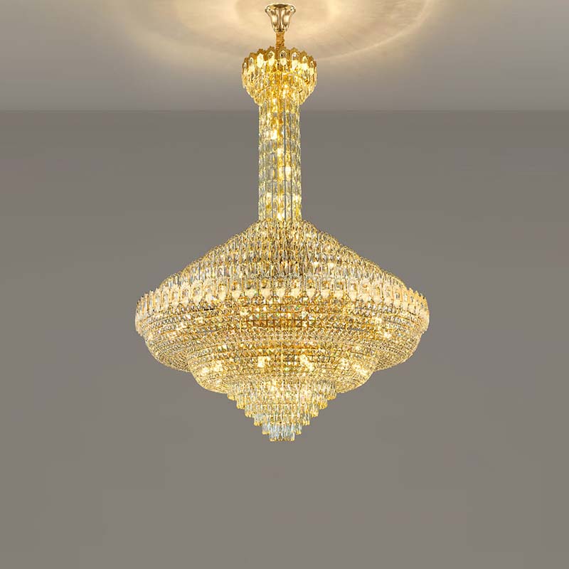 French luxury crystal chandelier villa bedroom living room