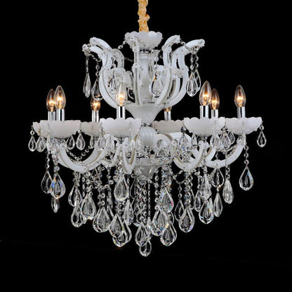 8070European style candle crystal chandelier living room lamp crystal lamp