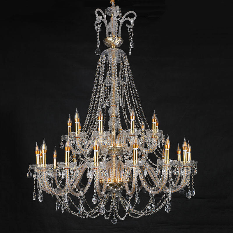European style candle crystal chandelier coffee living room hotel chandelier