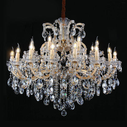 European style candle crystal chandelier coffee living room hotel chandelier