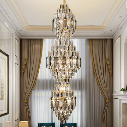 Staircase lights, crystal chandeliers, glass chandeliers, custom hotel lighting, living room lights, lobby chandeliers