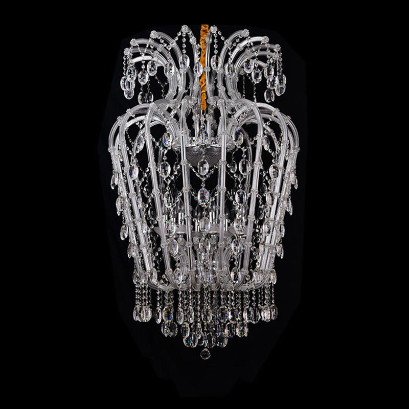 European style candle crystal chandelier coffee living room hotel chandelier