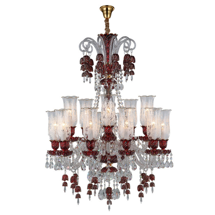 European candle crystal chandelier