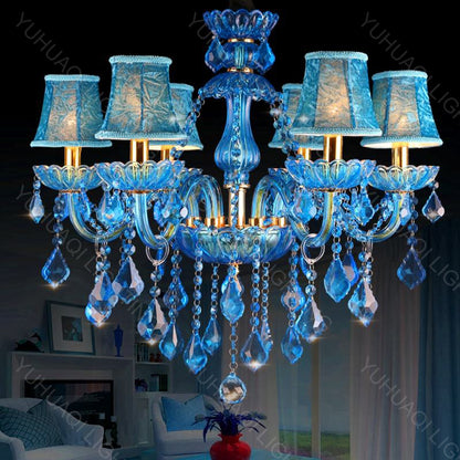 European-style Blue Crystal Chandelier HQ9047