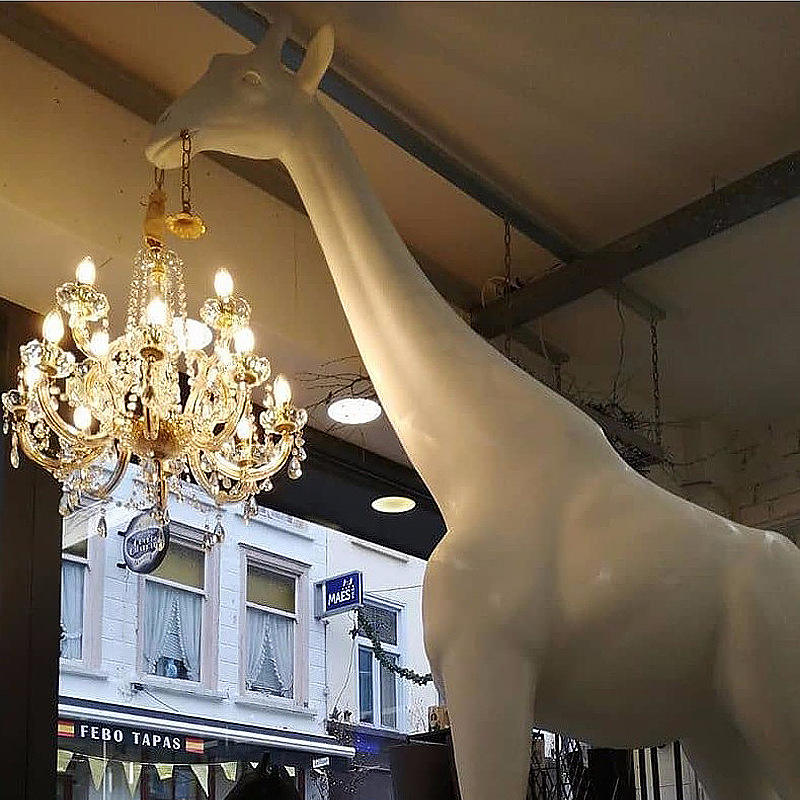 Crystal chandelier, giraffe figurine chandelier, decorative chandelier, resin chandelier