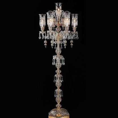 European candle crystal floor lamp