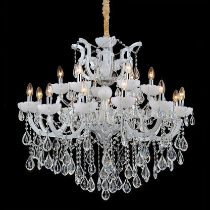 8070European style candle crystal chandelier living room lamp crystal lamp