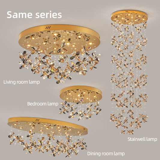 Staircase lights, pendant lights, custom-made lights for hotel projects