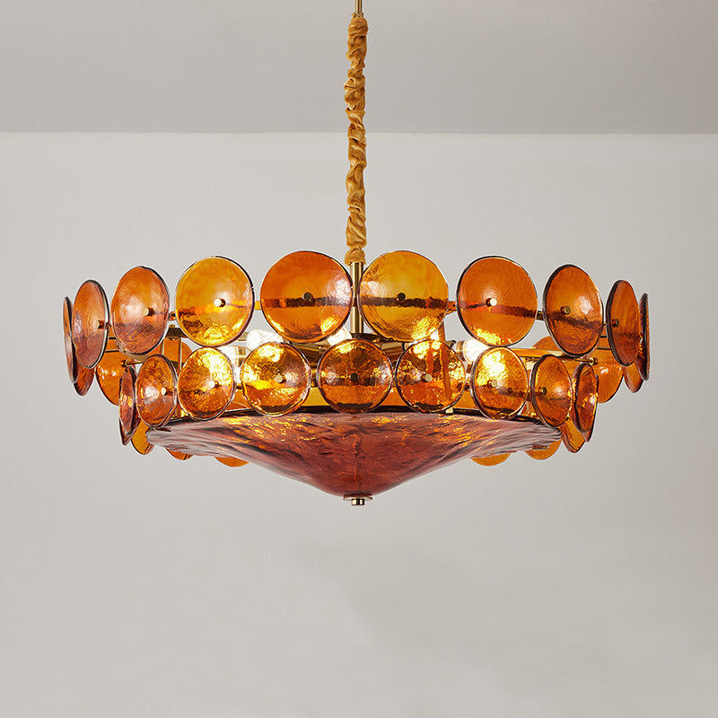 Simple crystal chandelier