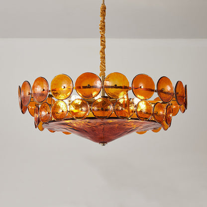 Simple crystal chandelier