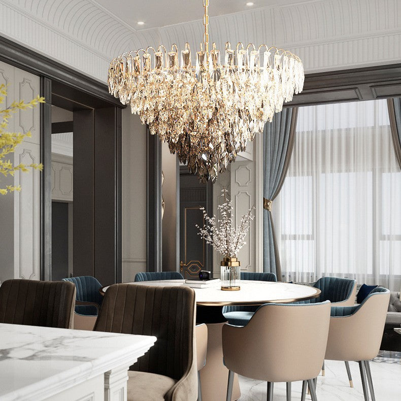 Crystal pendant light luxury pendant light living room villa