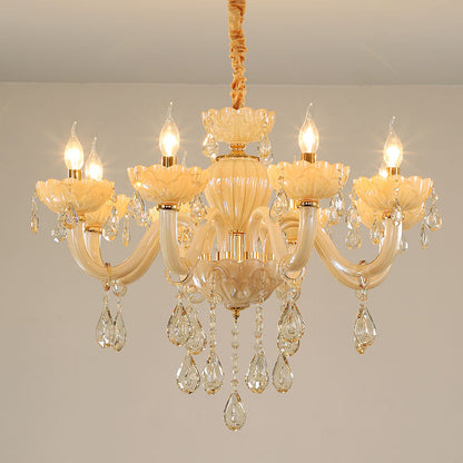 European candle crystal chandelier