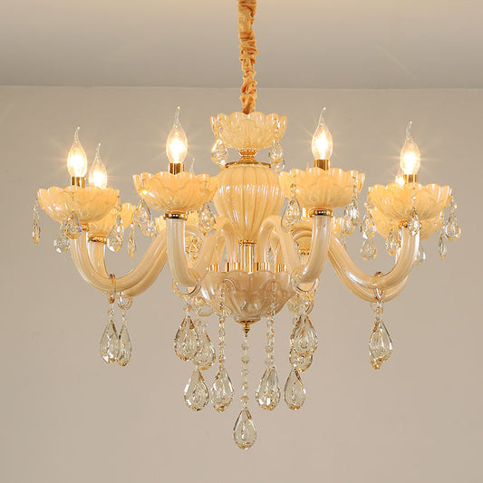 European candle crystal chandelier
