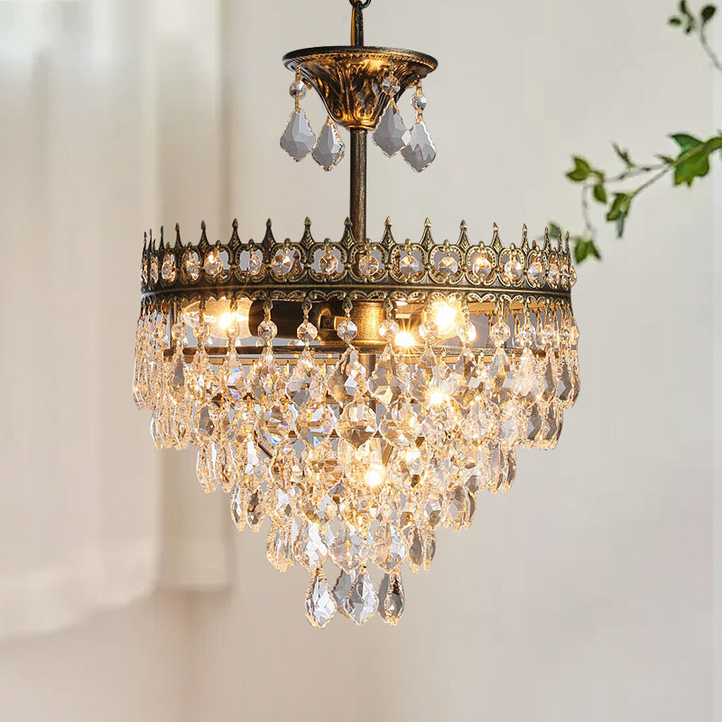 Wrought iron crystal chandelier, dining room light, hallway light, living room light, coffee shop light