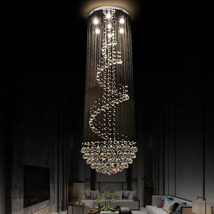 6057Modern simple light luxury golden crystal ceiling lamp