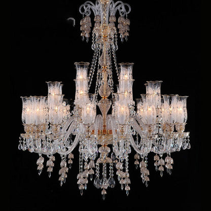 European candle crystal chandelier