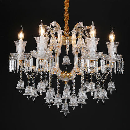 European style candle crystal chandelier coffee living room hotel chandelier