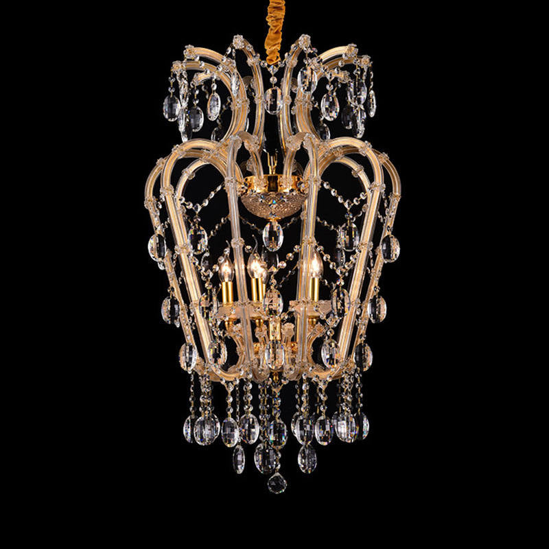 European style candle crystal chandelier coffee living room hotel chandelier