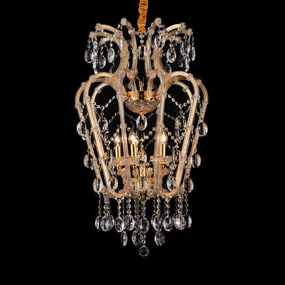 European style candle crystal chandelier coffee living room hotel chandelier