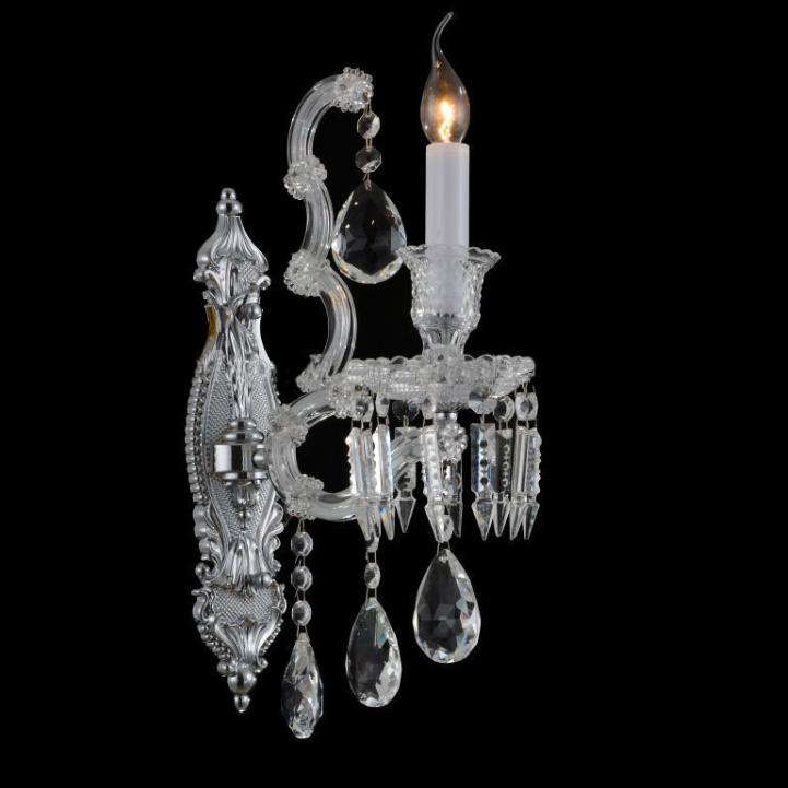 319European candle crystal wall lamp