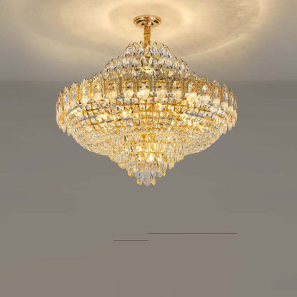 French luxury crystal chandelier villa bedroom living room