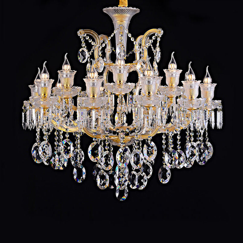 European candle crystal chandelier