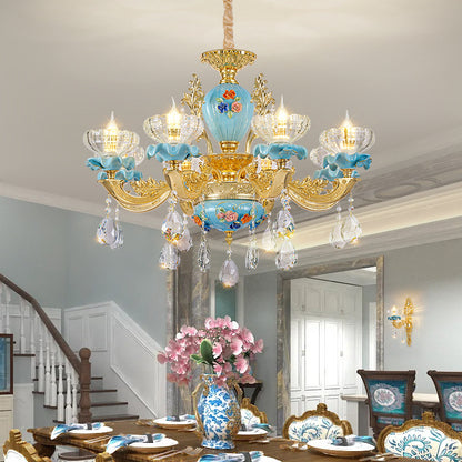European crystal chandelier villa living room bedroom