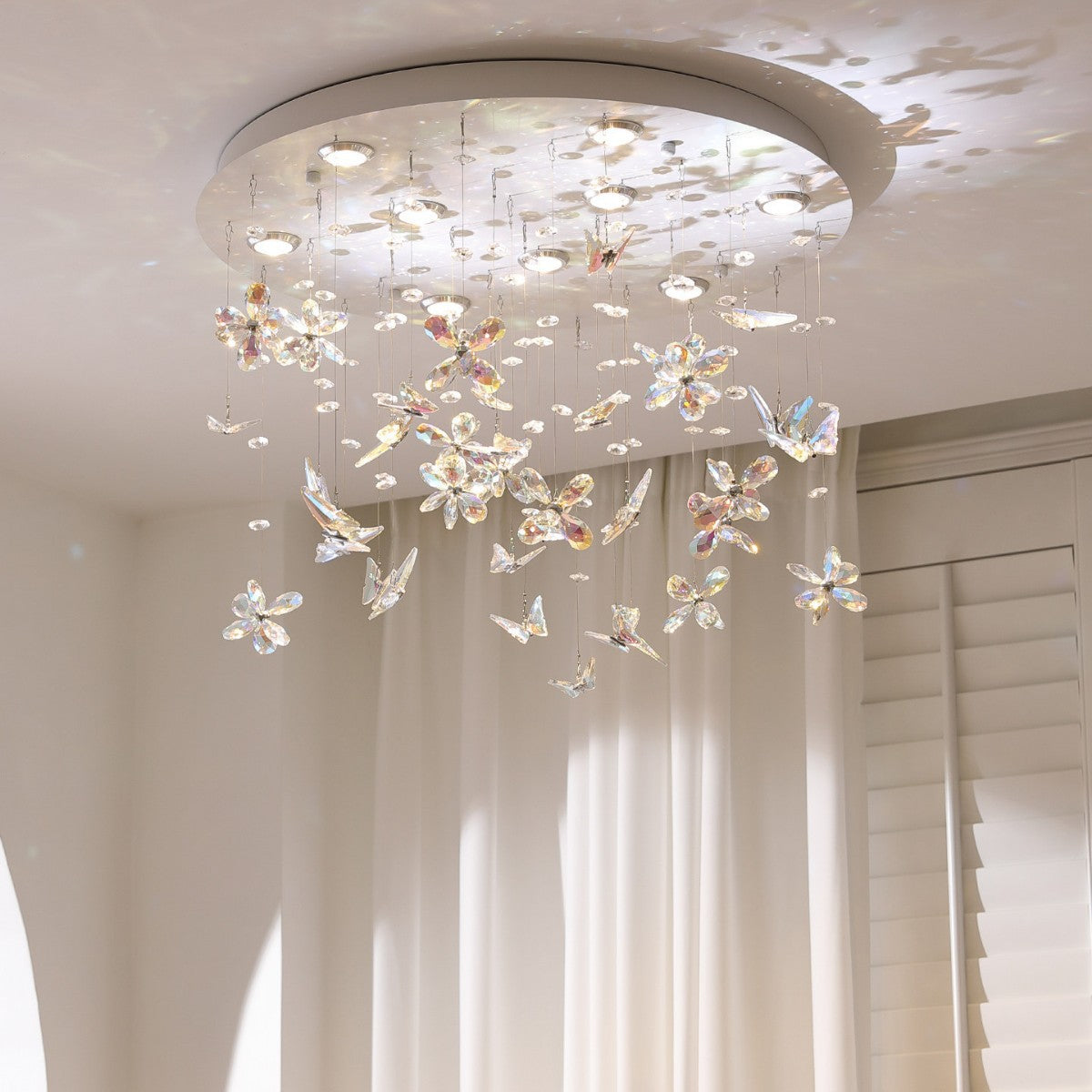 Butterfly Crystal Ceiling Light Living Room Dining Room
