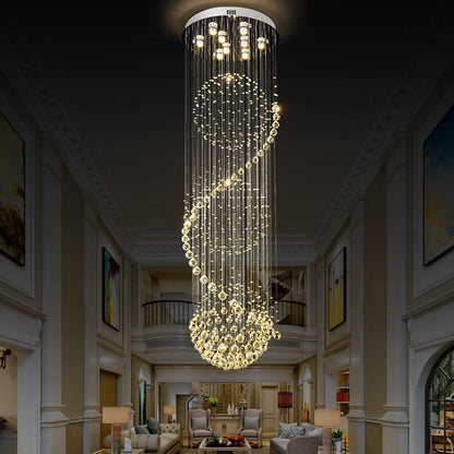 6045Modern simple light luxury golden crystal ceiling lamp