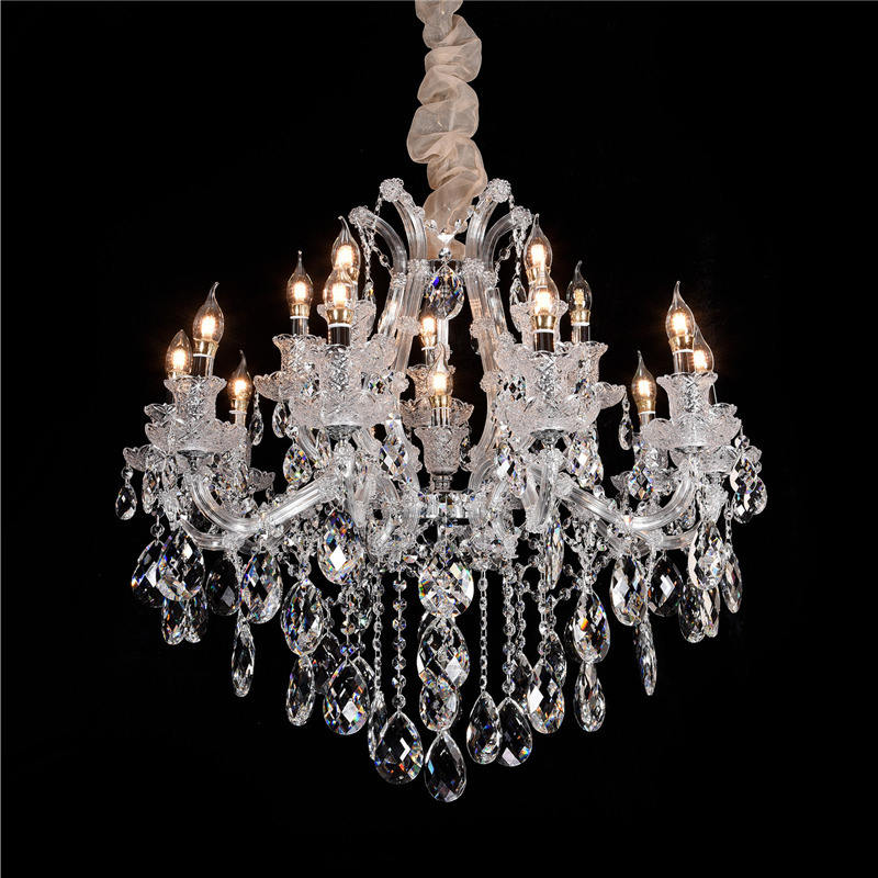European style candle crystal chandelier coffee living room hotel chandelier