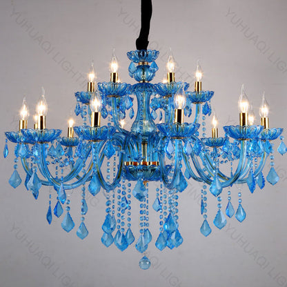 European-style Blue Crystal Chandelier HQ9047