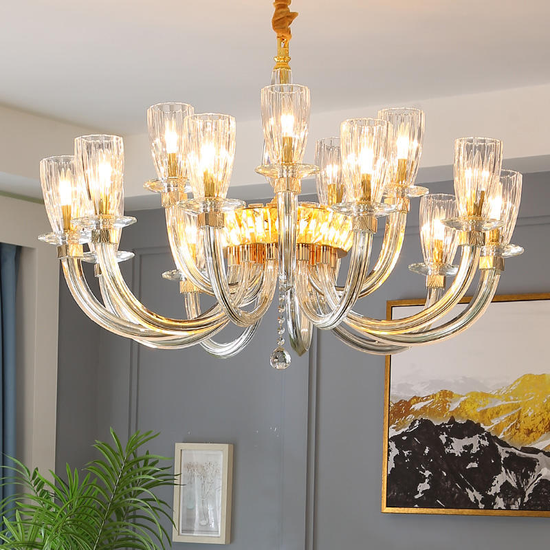 European candle crystal chandelier