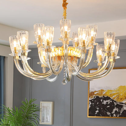 European candle crystal chandelier