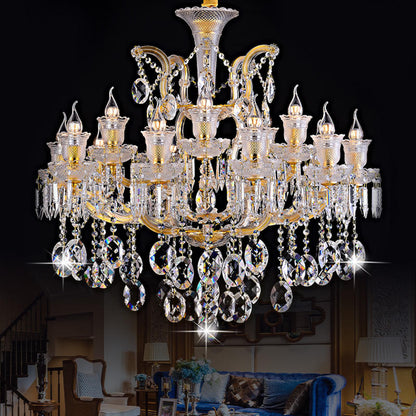 European candle crystal chandelier