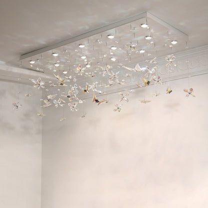 Butterfly Crystal Ceiling Light Living Room Dining Room